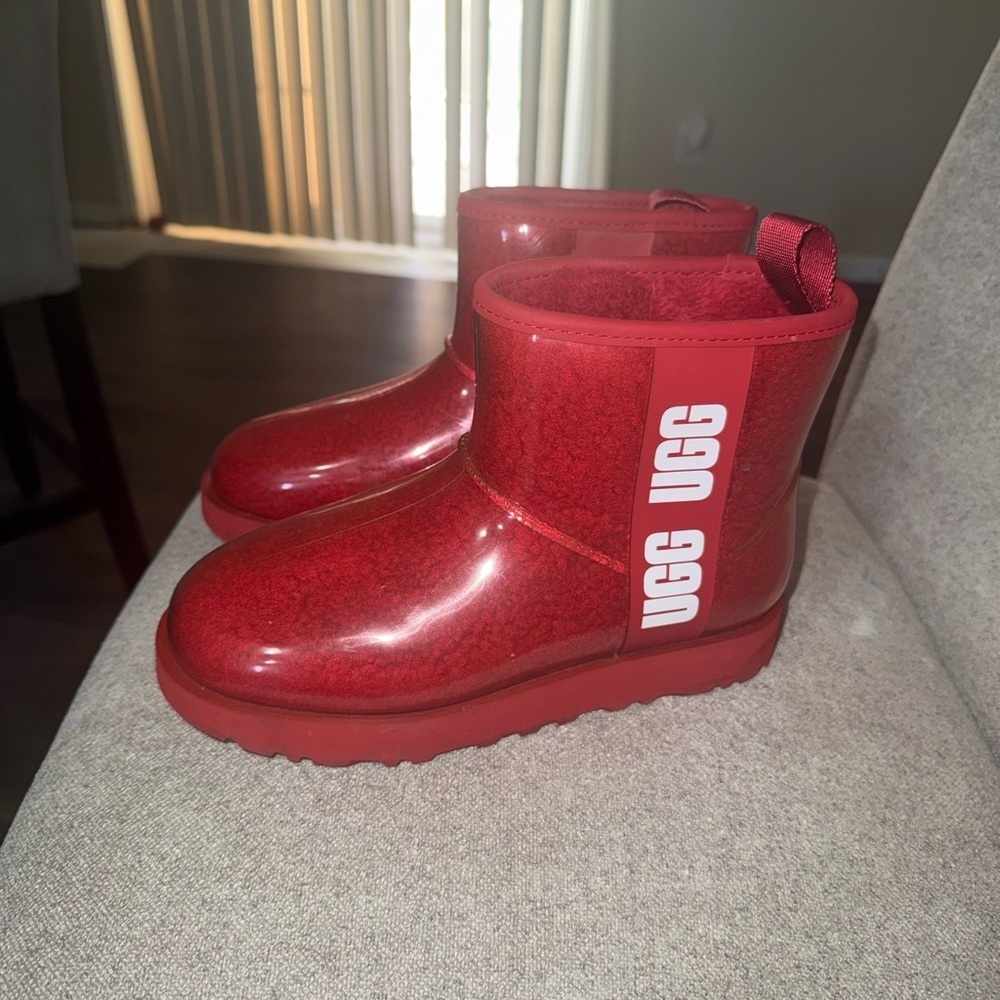 UGG Kids Glossy Red Boots